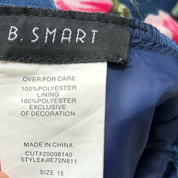 B. SMART Floral women  Dress in Navy and Pink size 15 - Picture 5 of 7